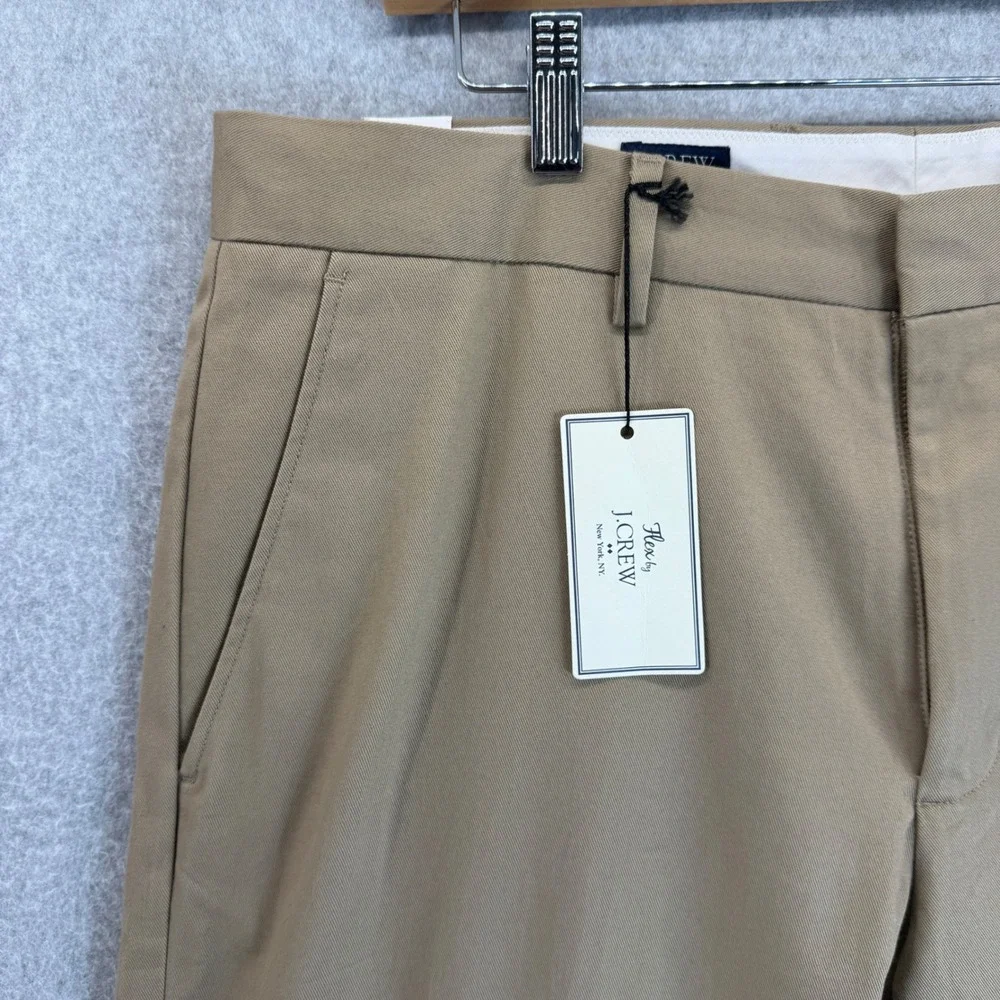 J.Crew Flex Bedford Pants Slim Fit Khaki Tan Chino Trousers Mens Size‎ 35x32 NWT